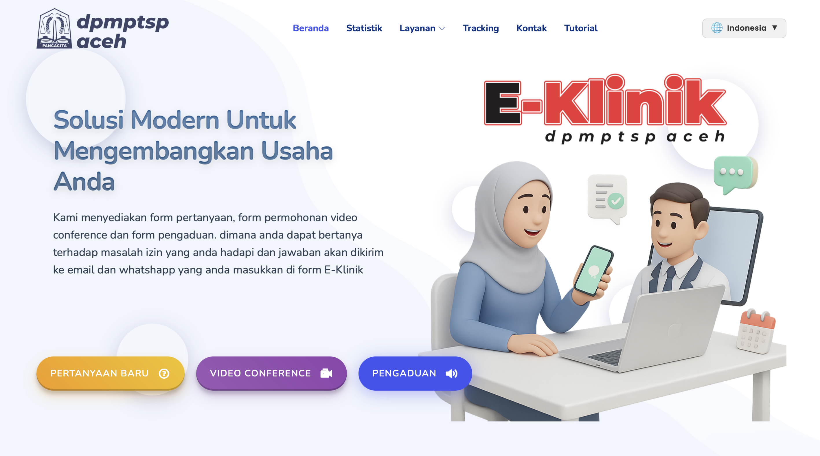 E-Klinik DPMPTSP Aceh