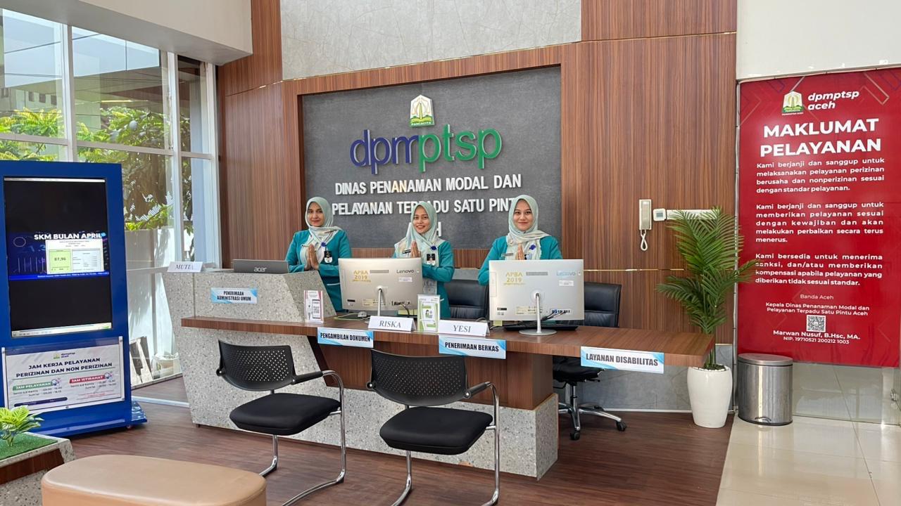 Pelayanan Front Office DPMPTSP Aceh